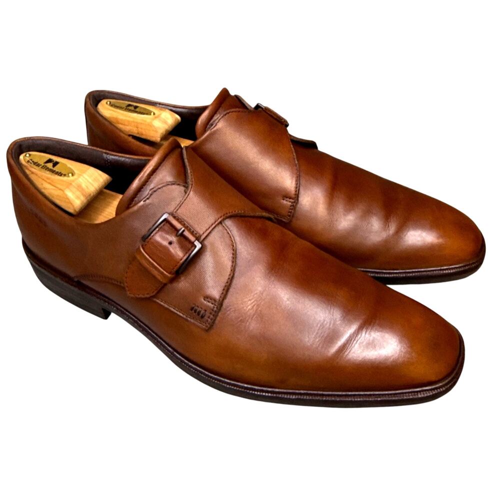 Ecco Monk Strap Brown Leather Loafers Men’s 13 US